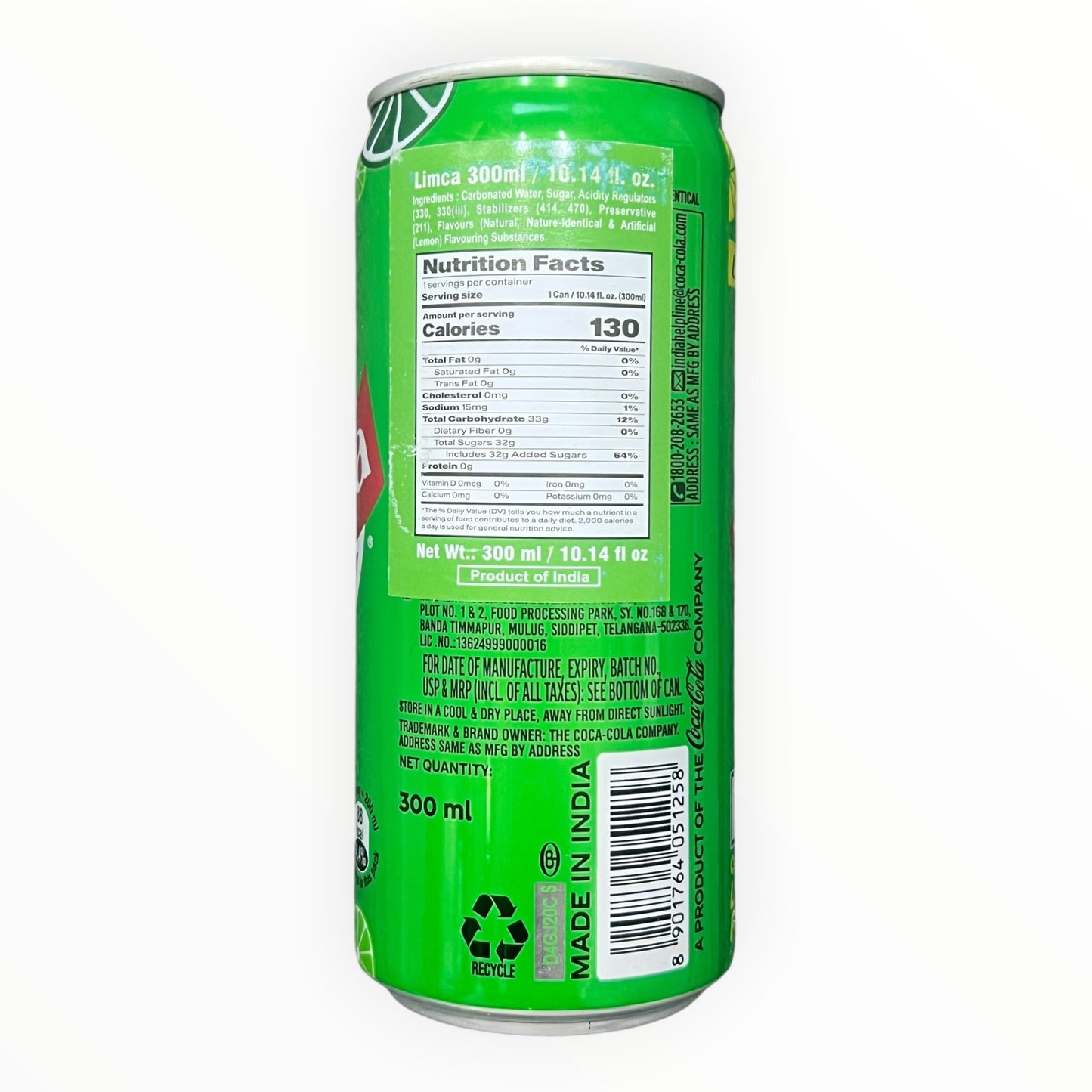 Limca 300 ml - Refresco de Lima Limón de India