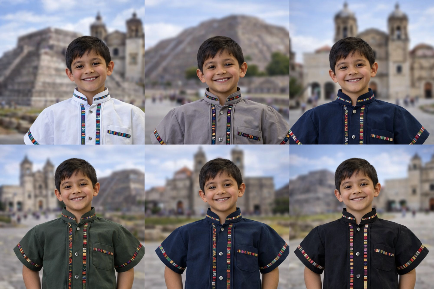 Guayabera Artesanal Para Niño