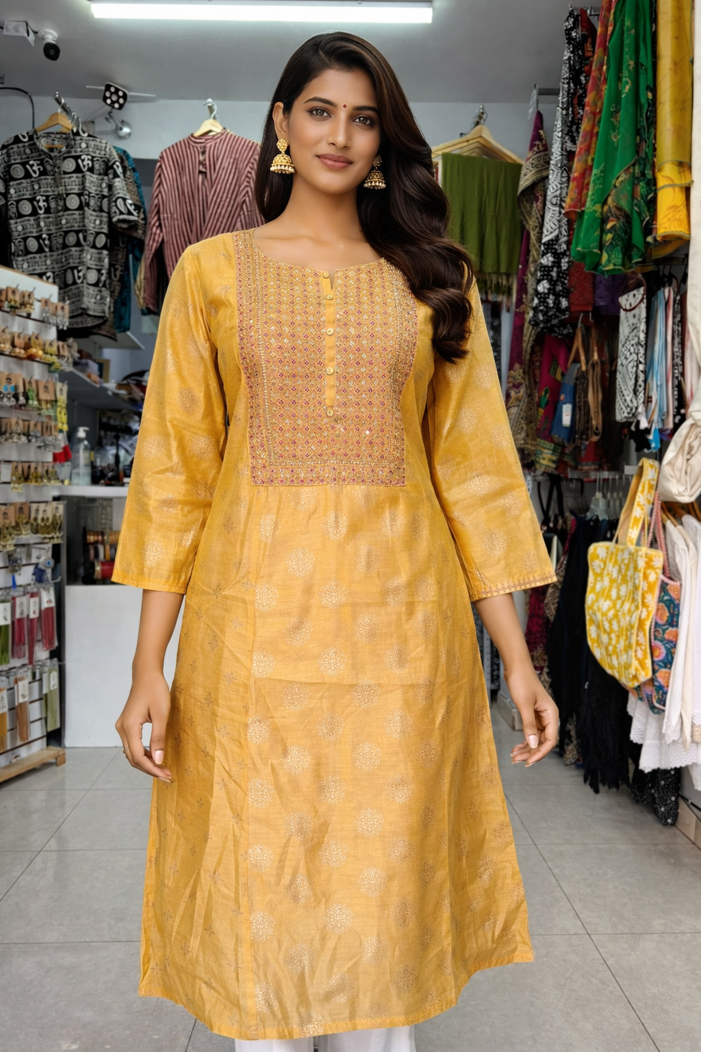 Kurti Hindú - Varanasi Amarillo