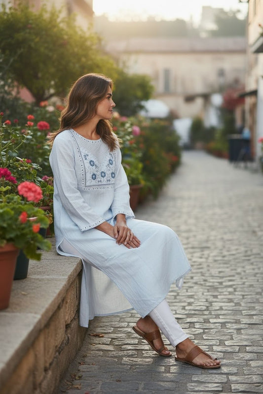 Kurti Hindú - Bengaluru Azul