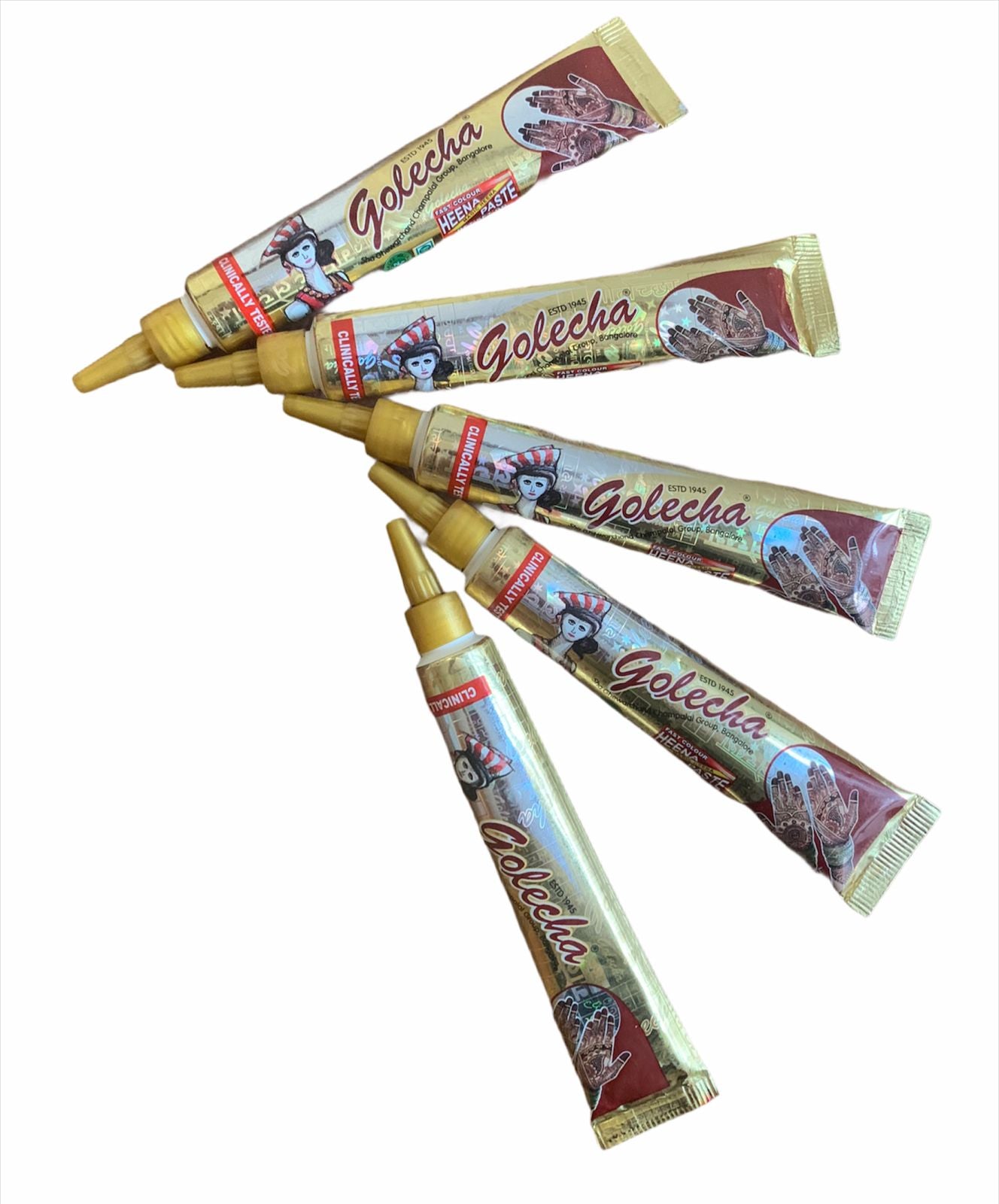 Henna Natural Para Tatuajes (5 Tubos)