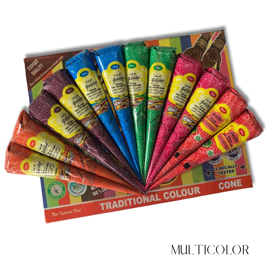 Henna Natural Para Tatuajes (12 Conos)