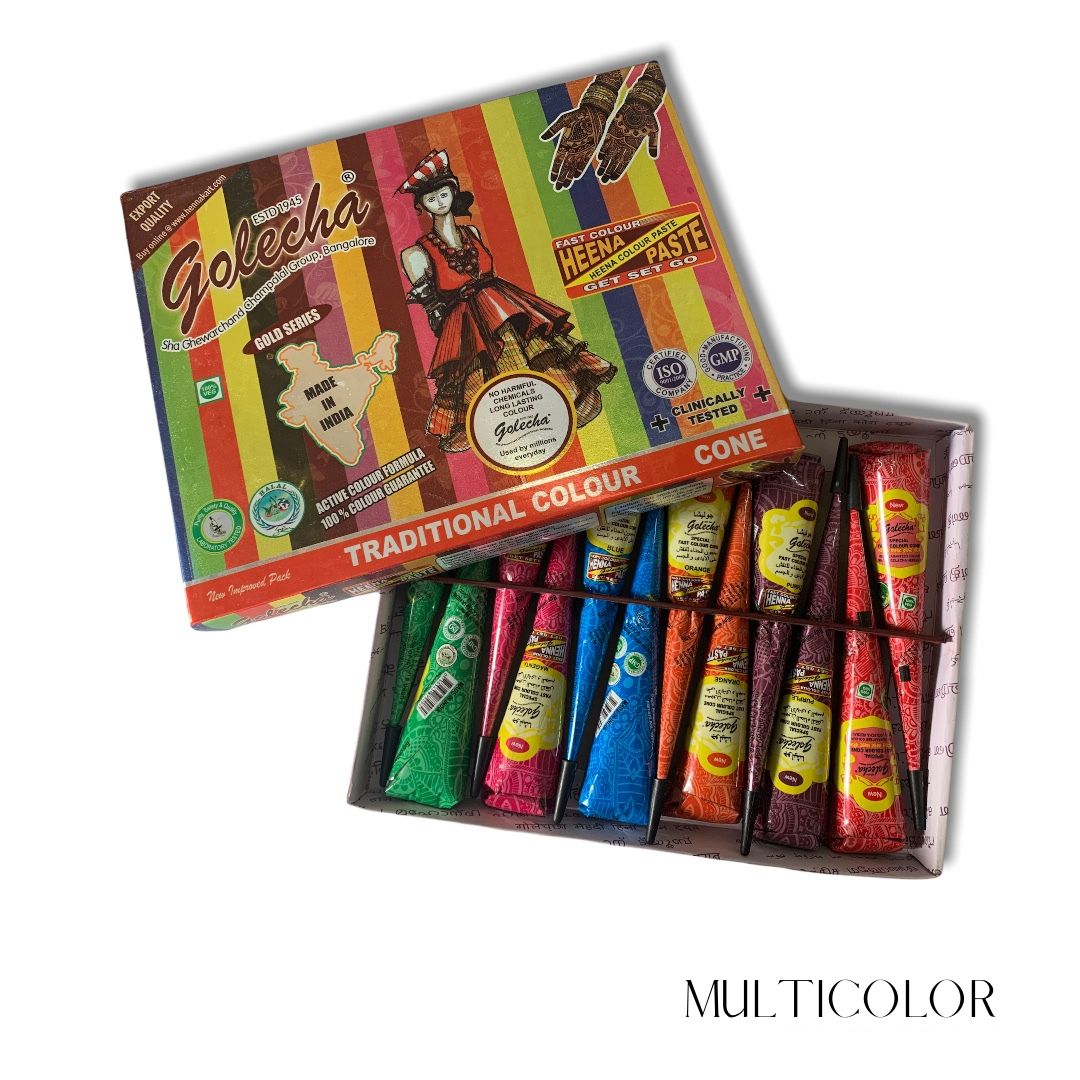 Henna Natural Para Tatuajes (12 Conos)