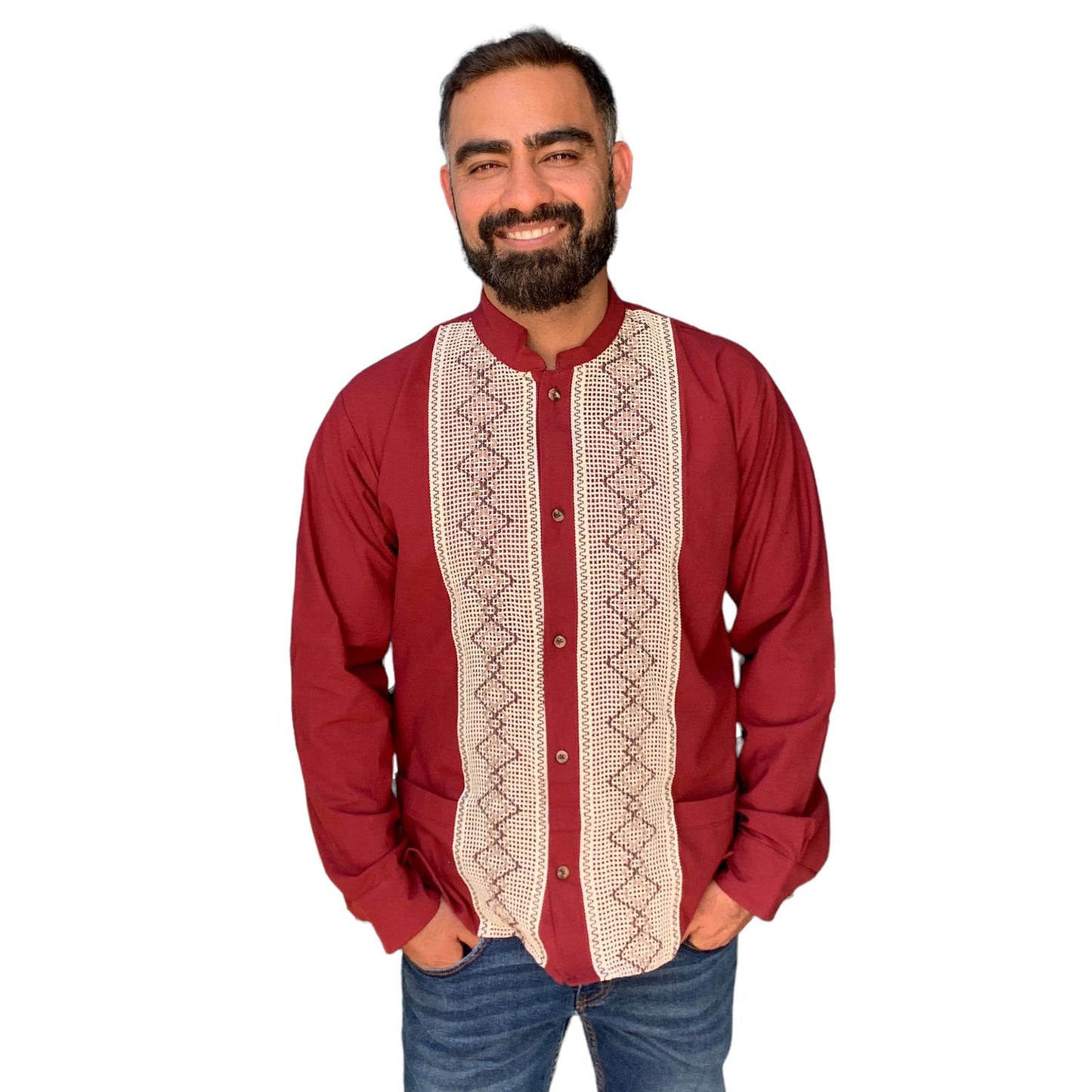 Guayabera Para Caballero Manga Larga