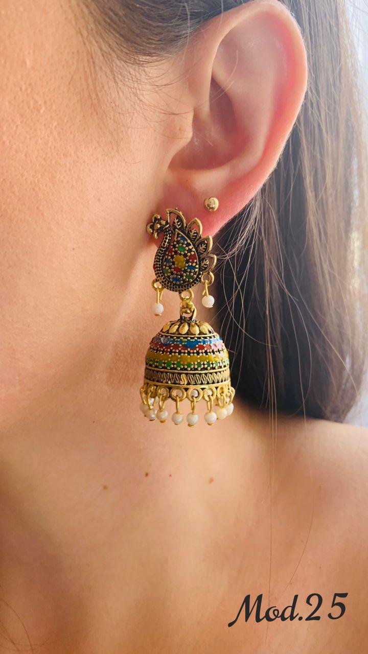 Aretes Hindu (Jhumka)