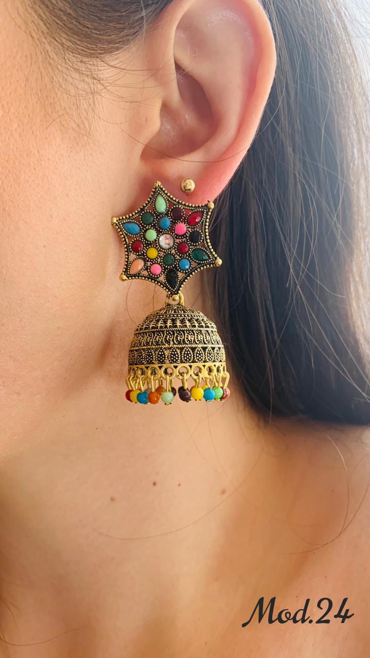 Aretes Hindu (Jhumka)