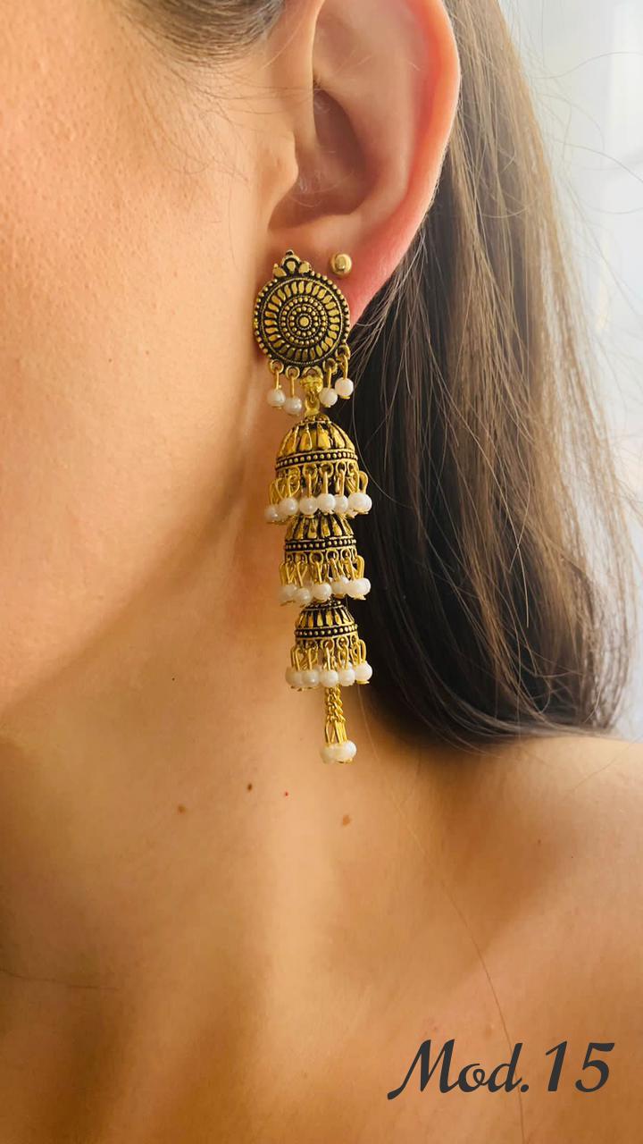Aretes Hindu (Jhumka)