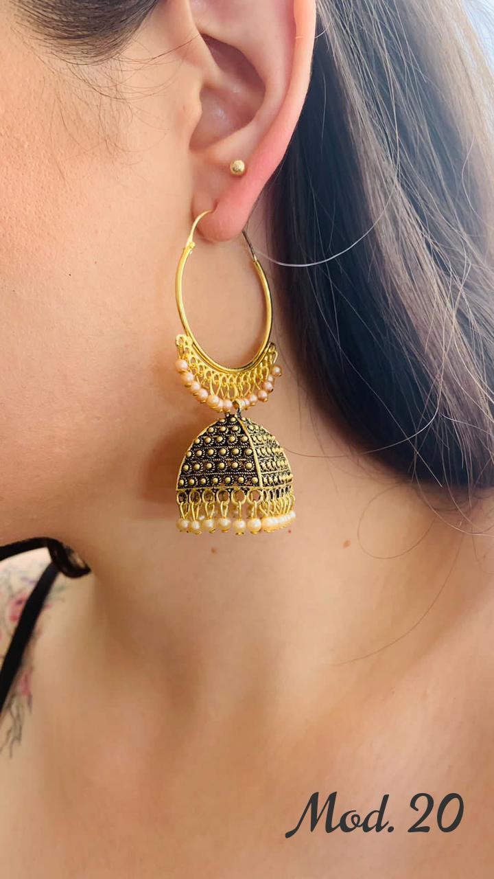 Aretes Hindu (Jhumka)