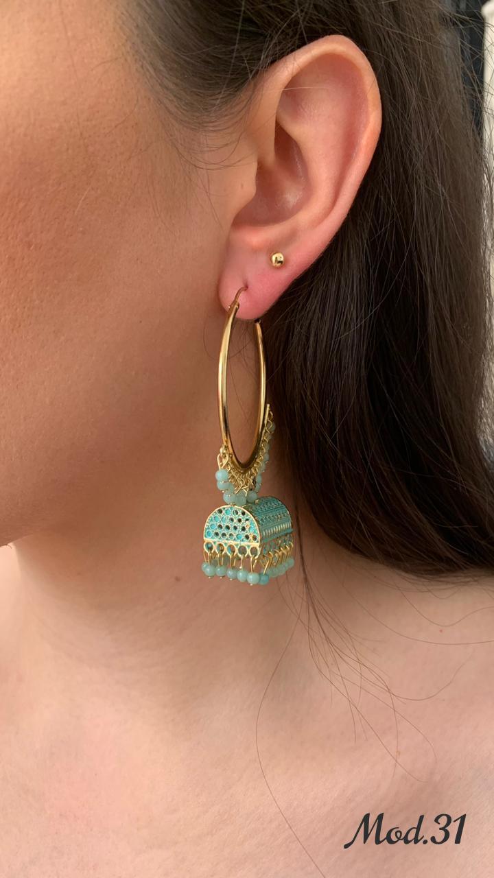 Aretes Hindu (Jhumka)