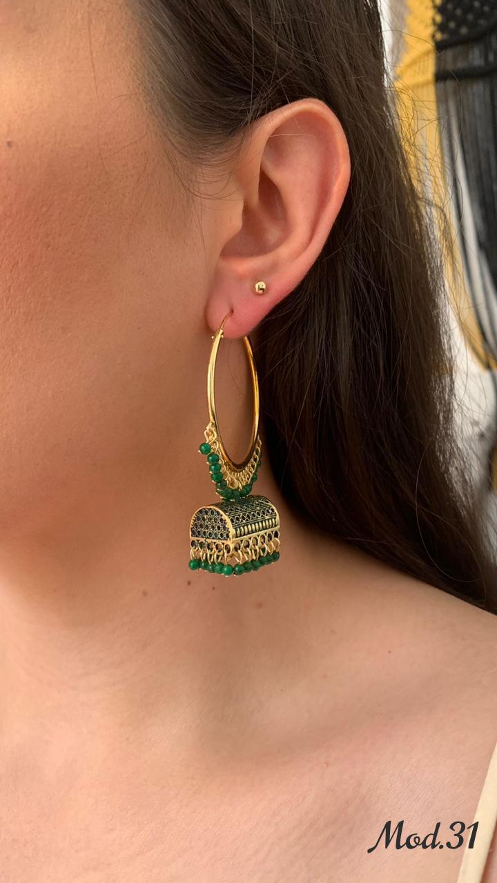 Aretes Hindu (Jhumka)