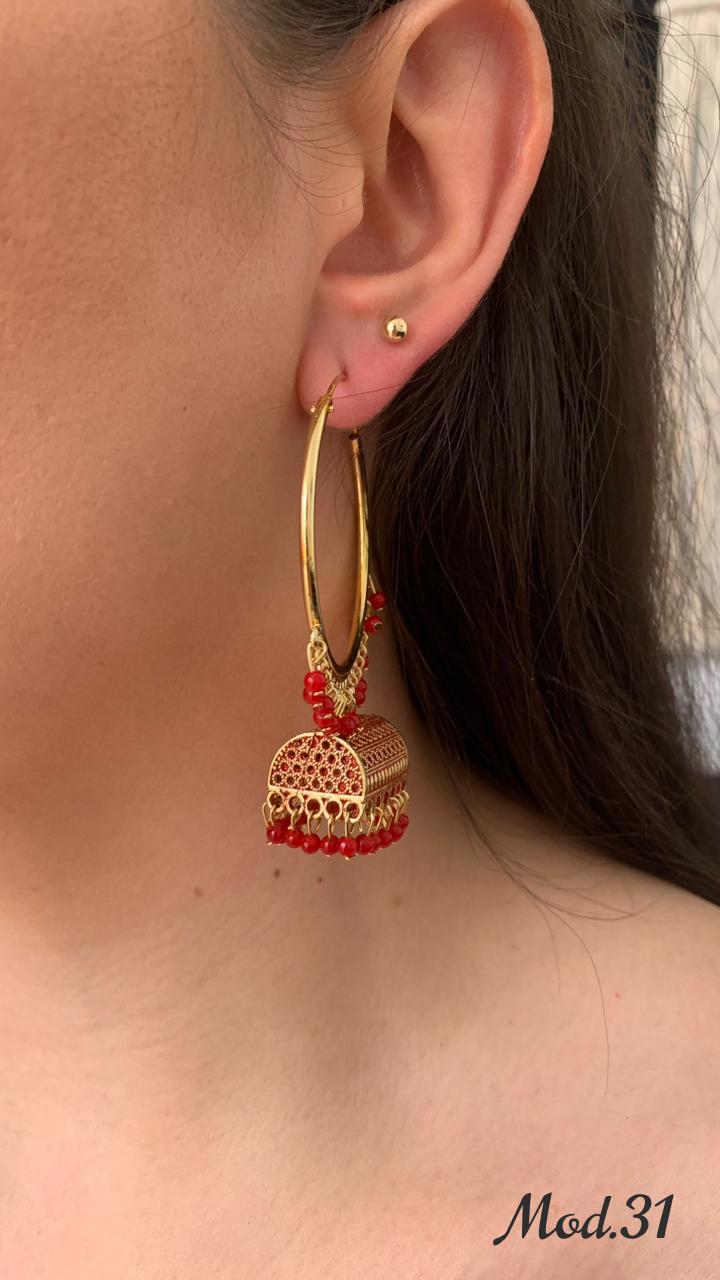 Aretes Hindu (Jhumka)