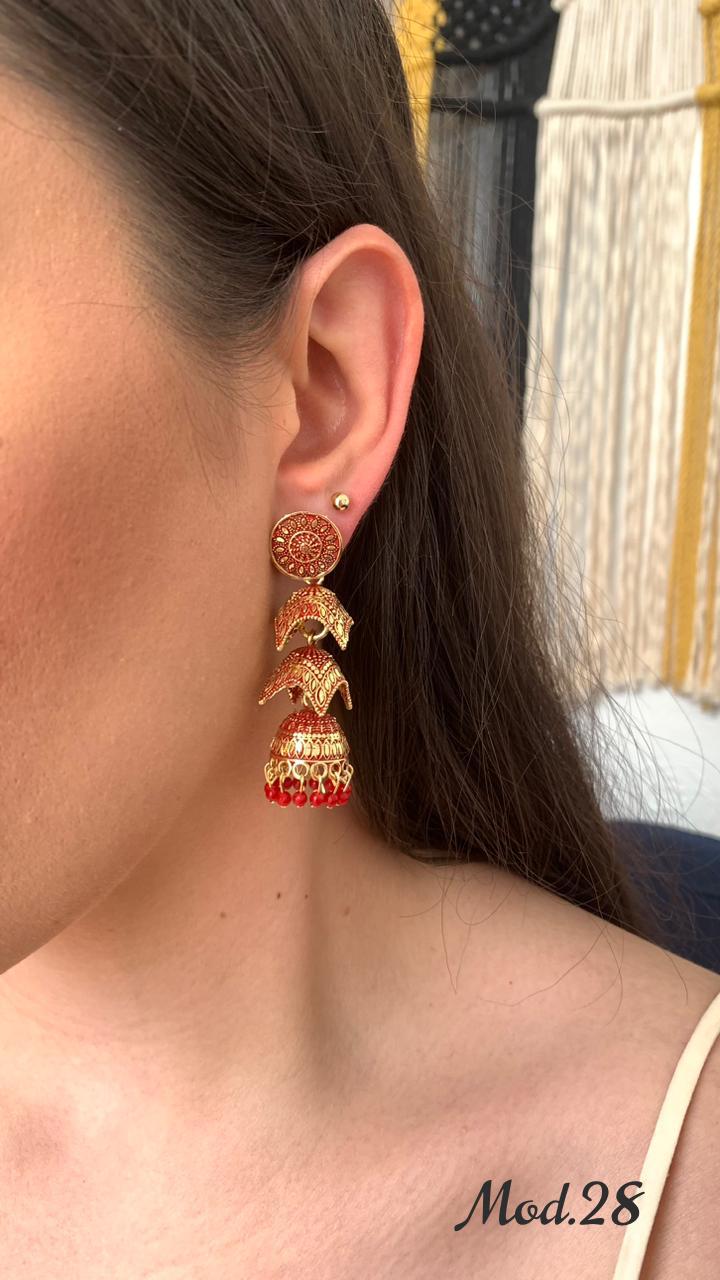 Aretes Hindu (Jhumka)