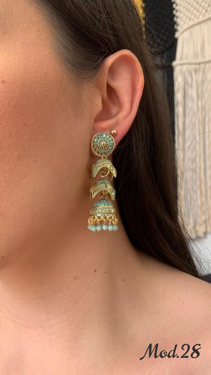 Aretes Hindu (Jhumka)
