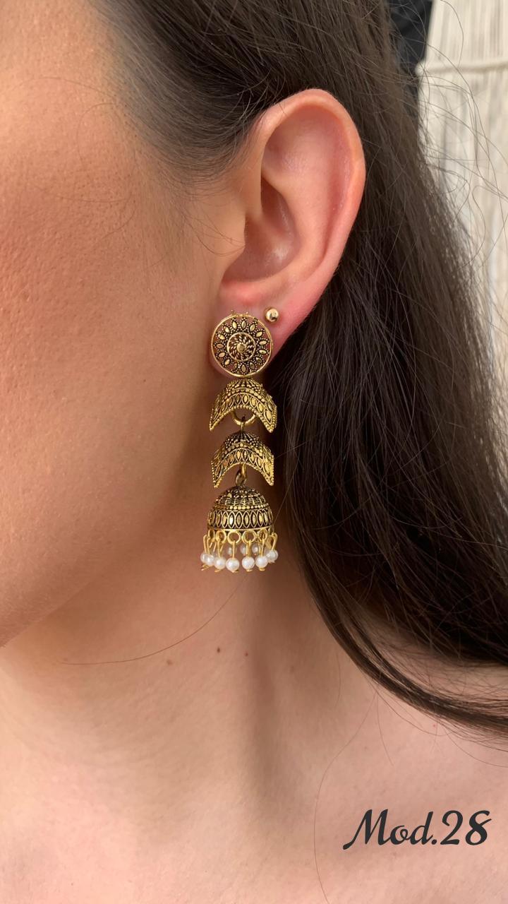 Aretes Hindu (Jhumka)