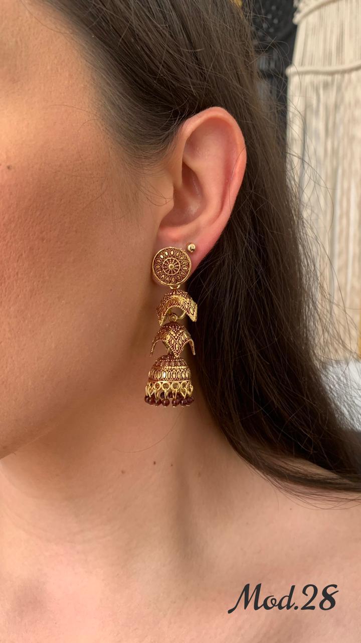Aretes Hindu (Jhumka)