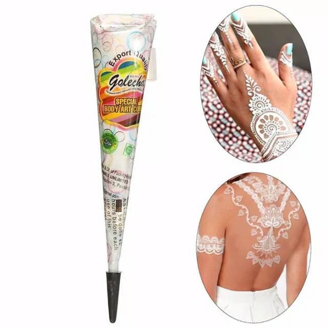 Henna Blanca Para Tatuajes Temporales