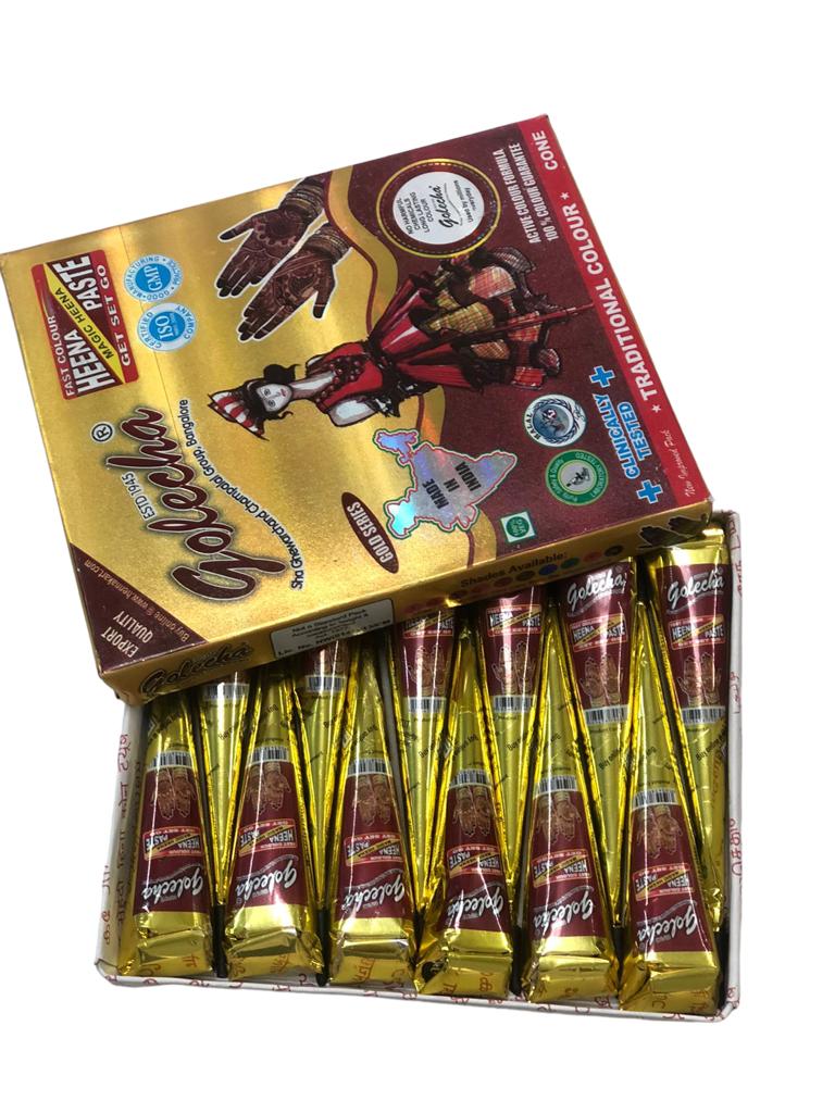 Henna Natural Para Tatuajes (12 Conos)
