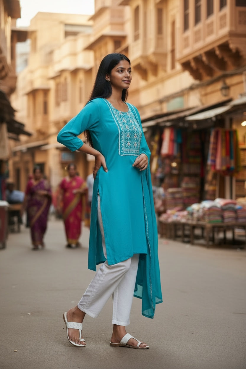Kurti Hindú - Bikaner Verde