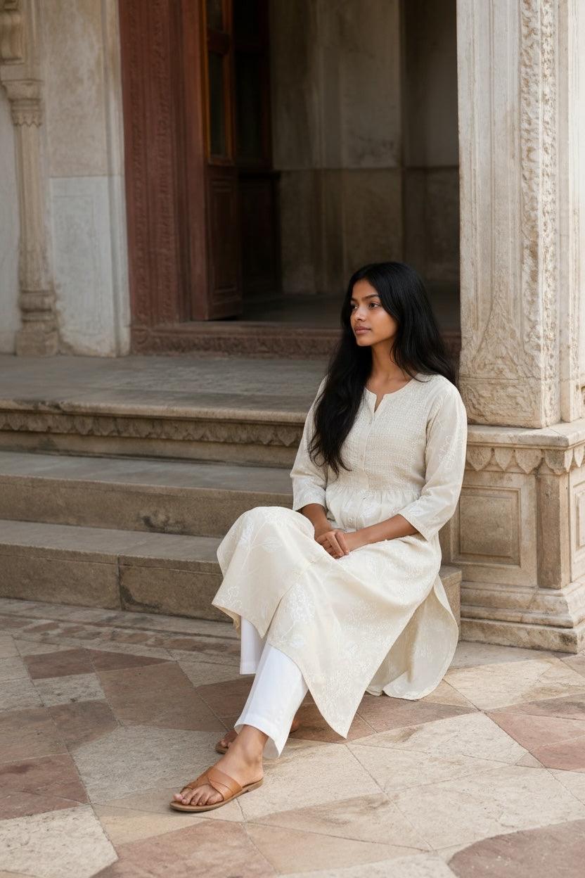 Kurti Hindú - Kolkata Beige