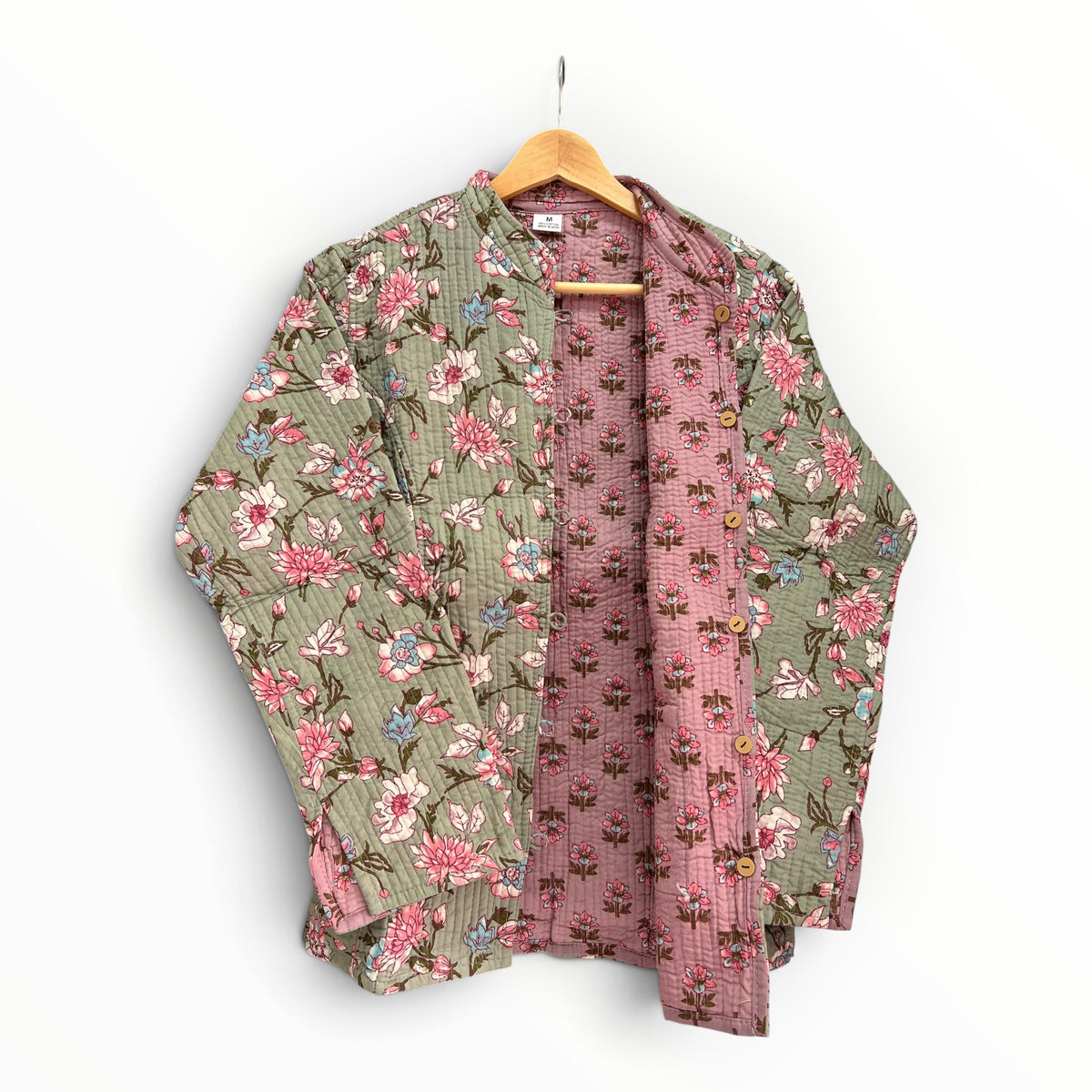 Saco Artesanal con Estampado — Talla M 🌸✨