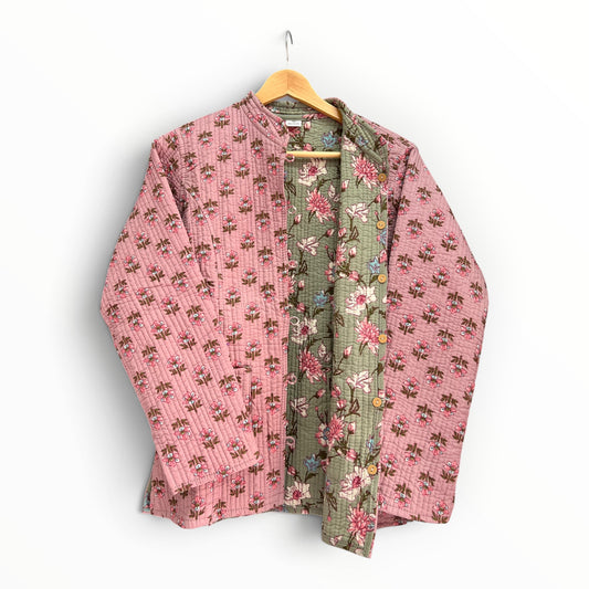 Saco Artesanal con Estampado — Talla M 🌸✨