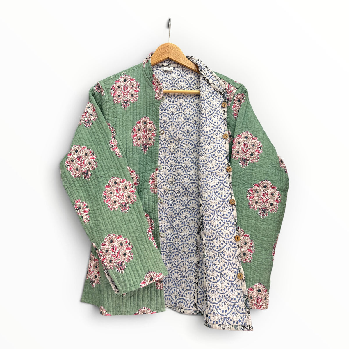 Saco Artesanal con Estampado — Talla M 🌸✨