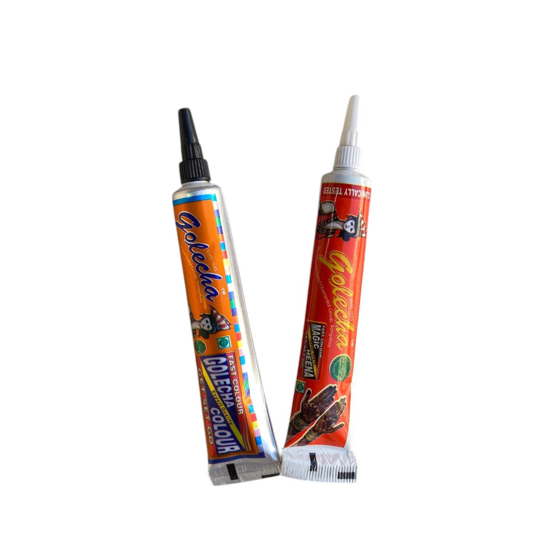 Henna Natural Para Tatuajes Temporales (2 Tubos)