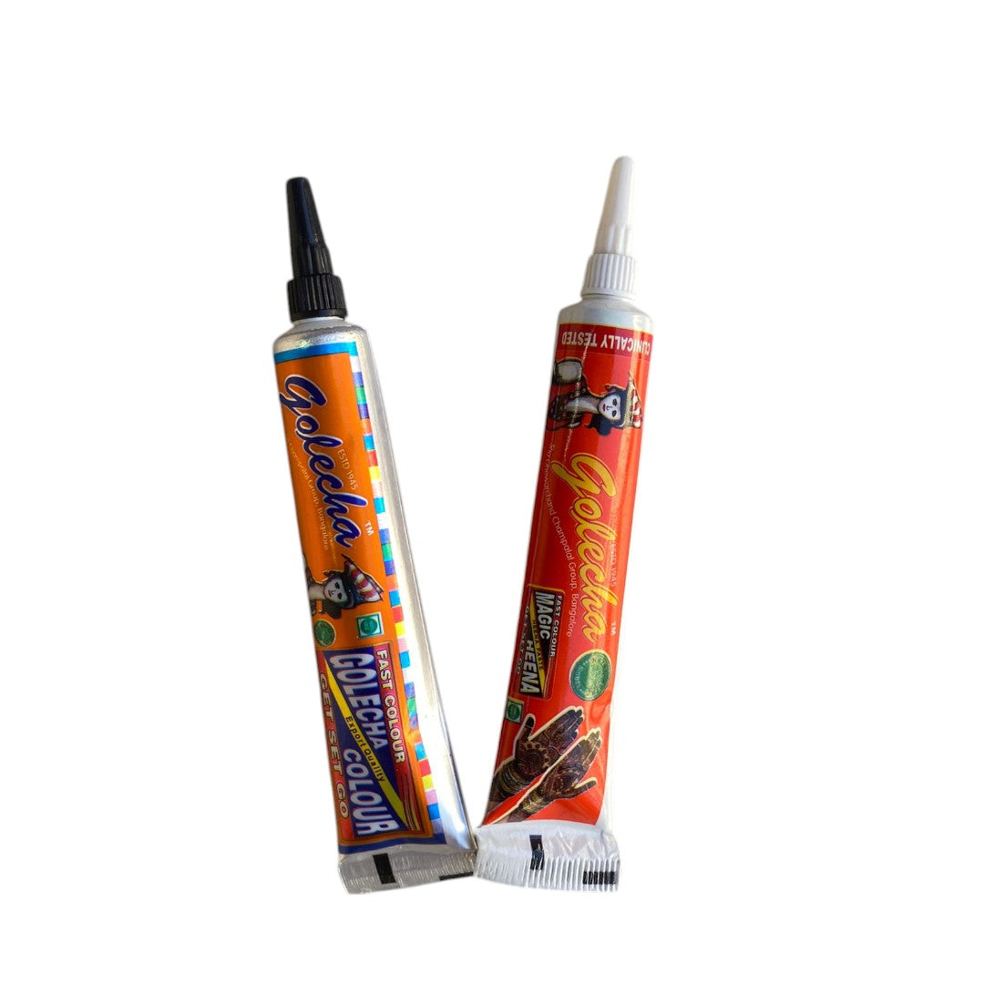 Henna Natural Para Tatuajes Temporales (2 Tubos)
