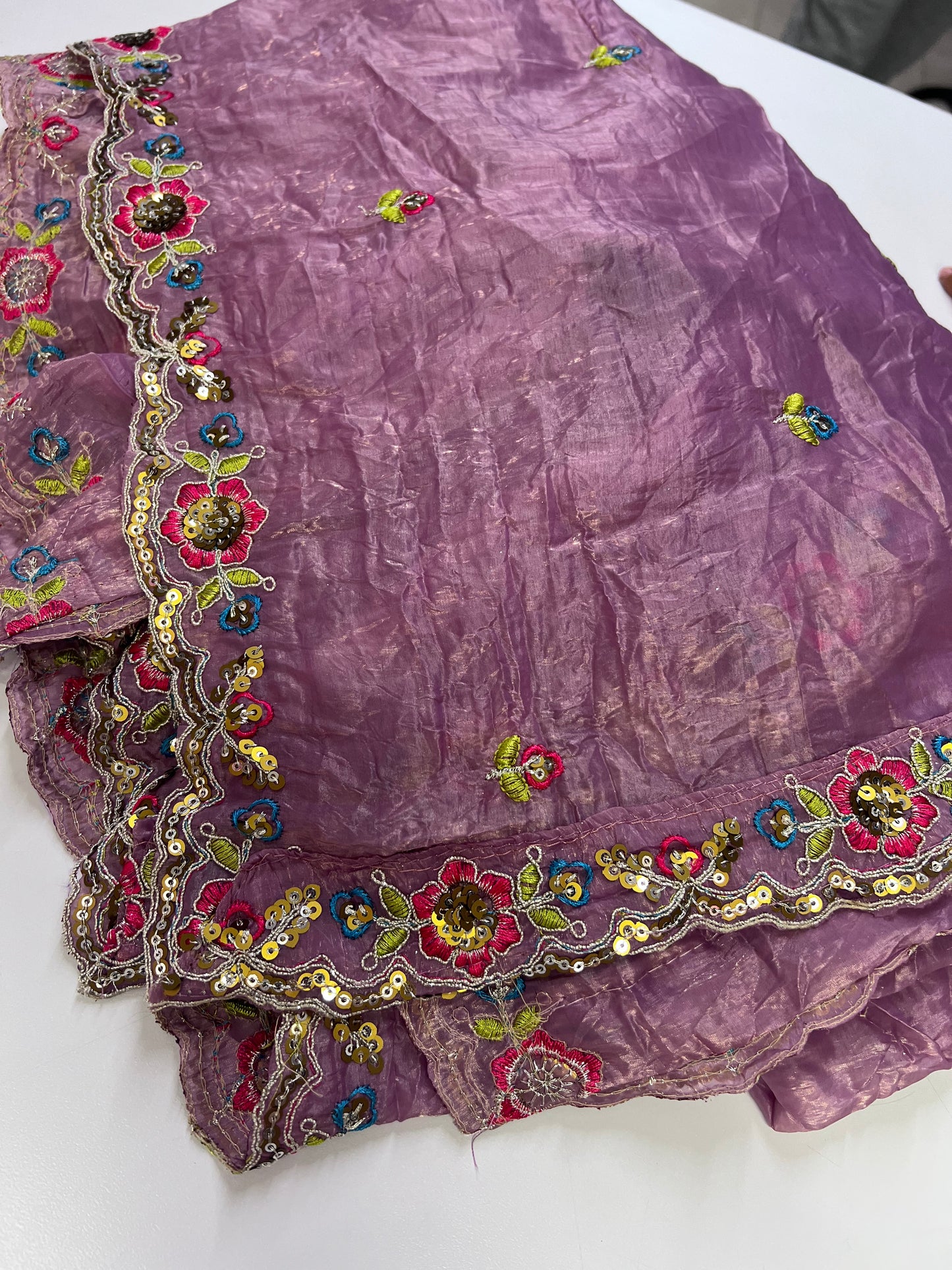 Lehenga Tradicional Hindú- Blanco