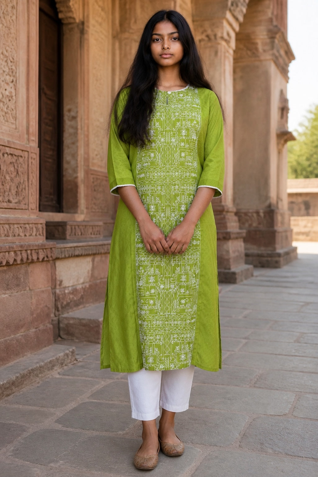 Kurti Hindú - Kolkata Verde