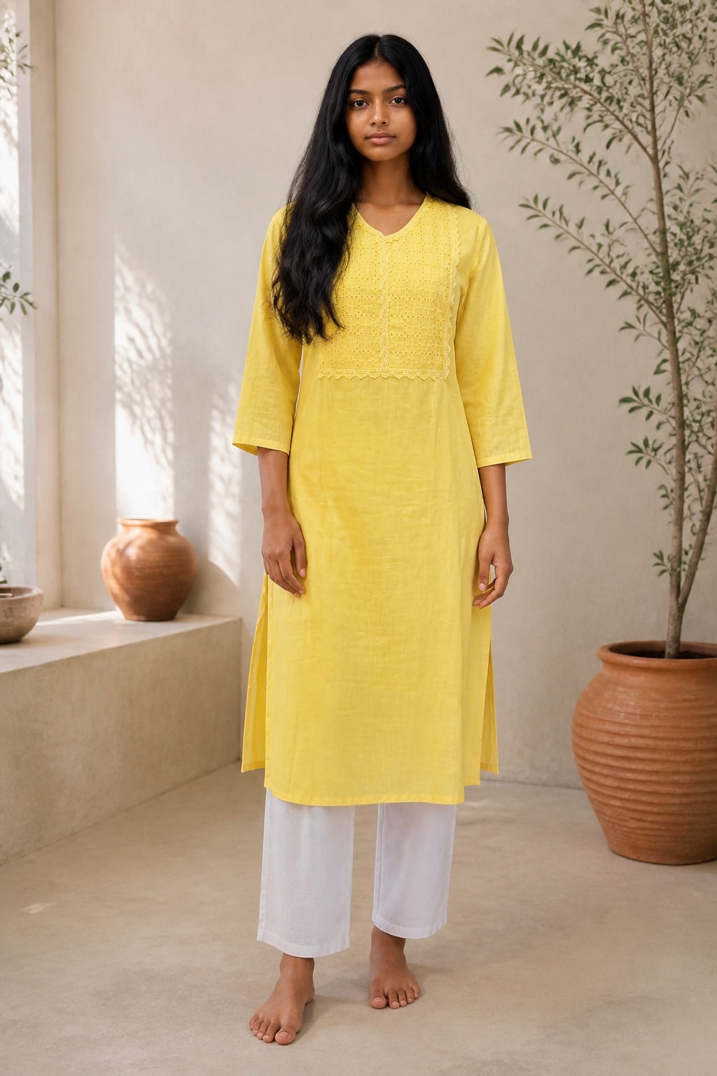 Kurti Hindú - Chennai Amarilla