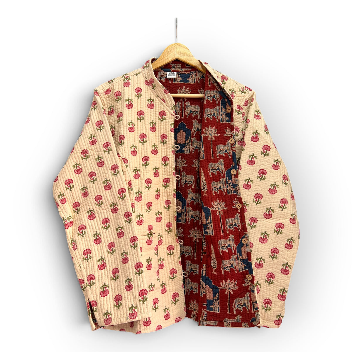 Saco Artesanal con Estampado — Talla 3XL 🌸✨
