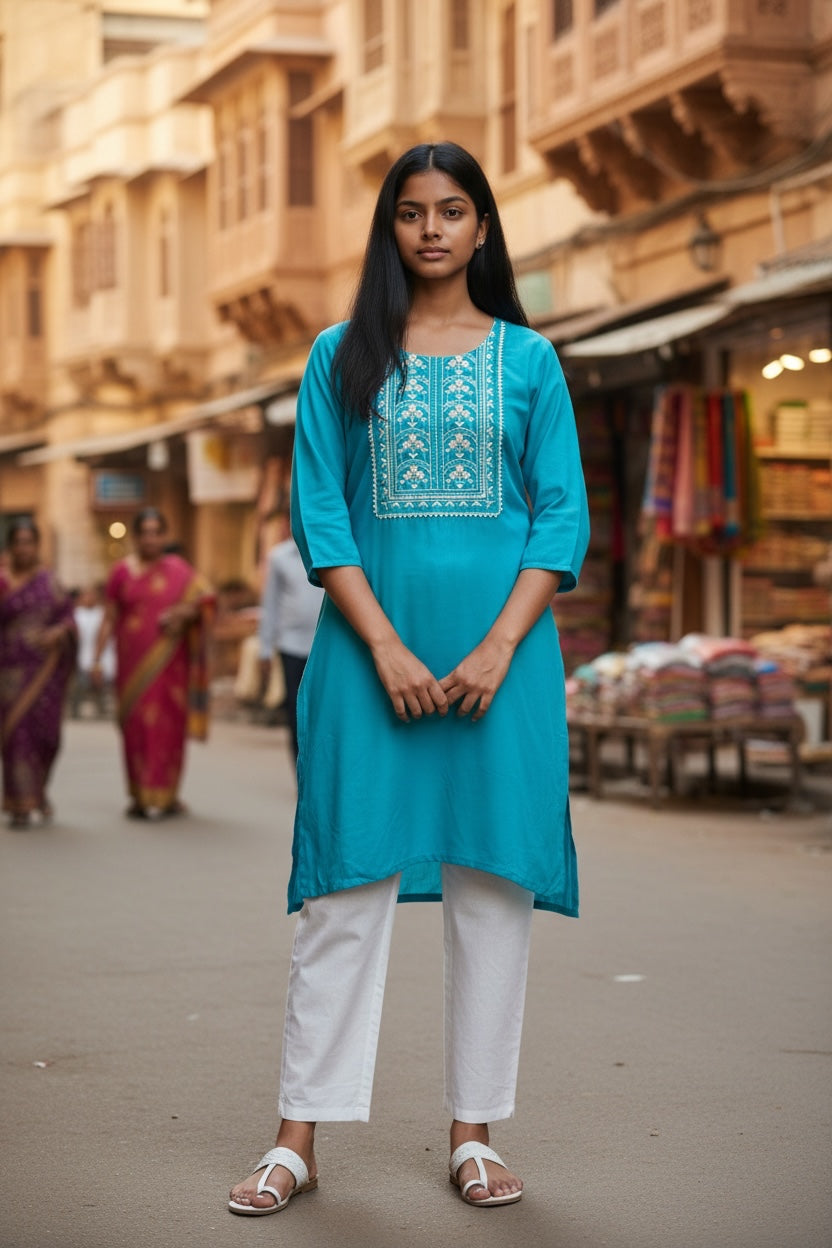 Kurti Hindú - Bikaner Verde