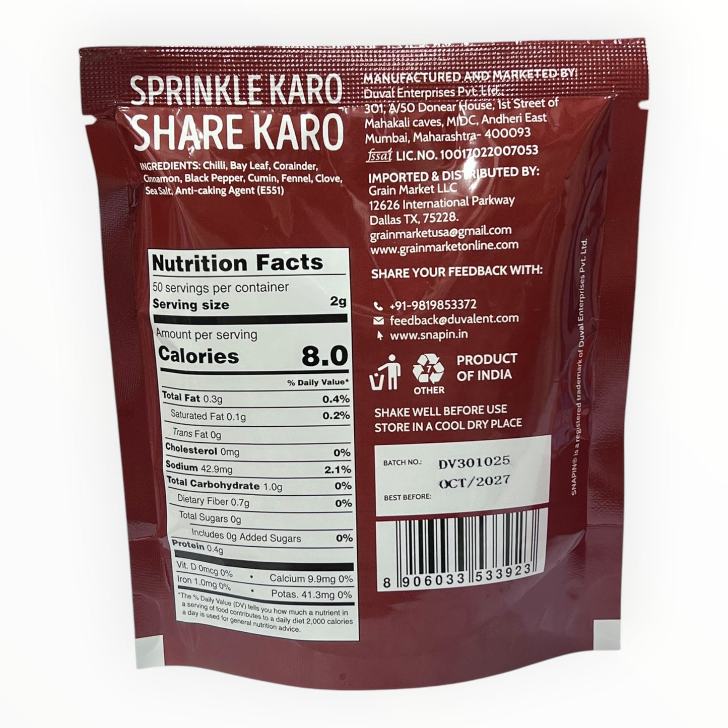Garam Masala 100g SNAPIN