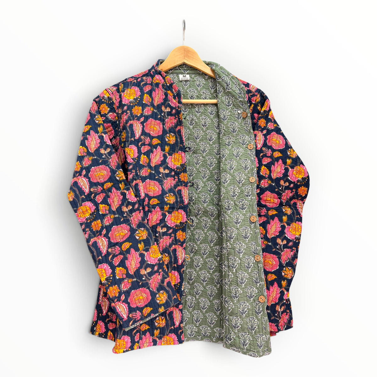 Saco Artesanal con Estampado — Talla M 🌸✨