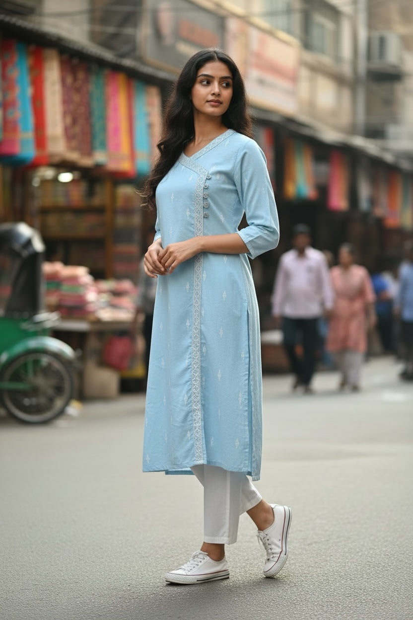Kurti Hindú - Shimla Azul