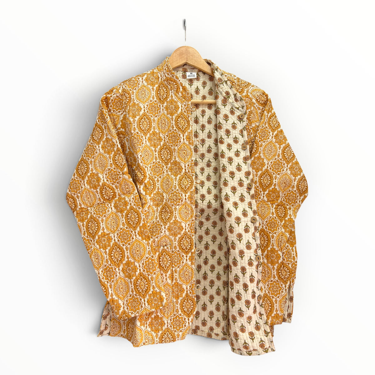 Saco Artesanal con Estampado — Talla M 🌸✨