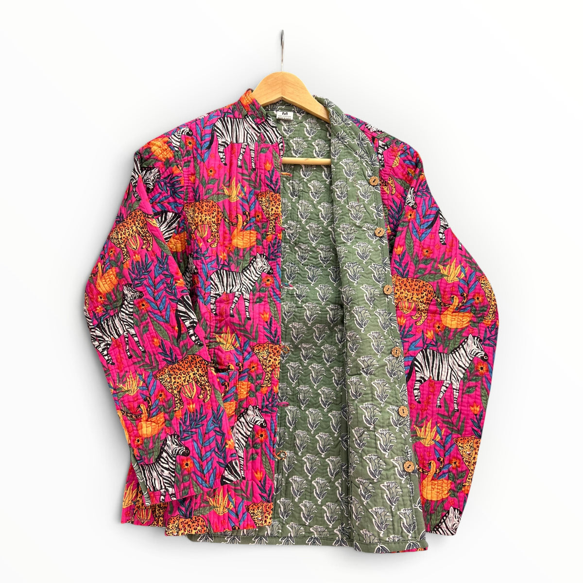 Saco Artesanal con Estampado — Talla M 🌸✨