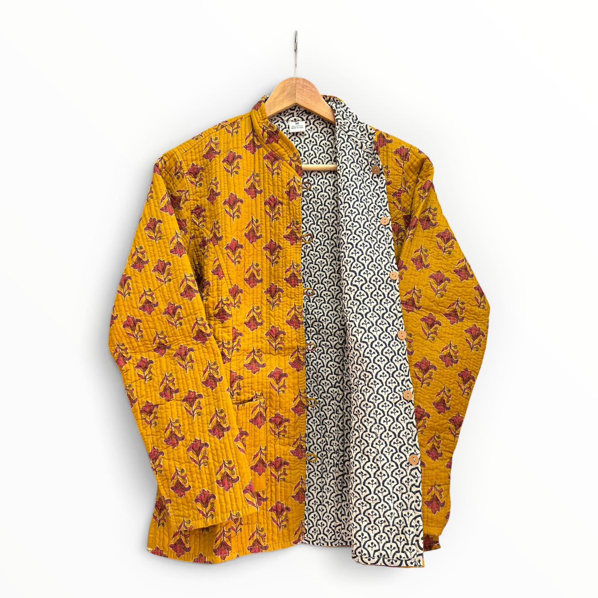 Saco Artesanal con Estampado — Talla M 🌸✨