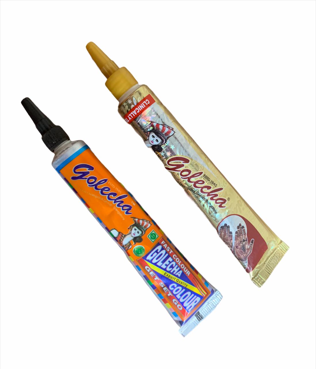 Henna Natural Para Tatuajes Temporales (2 Tubos)