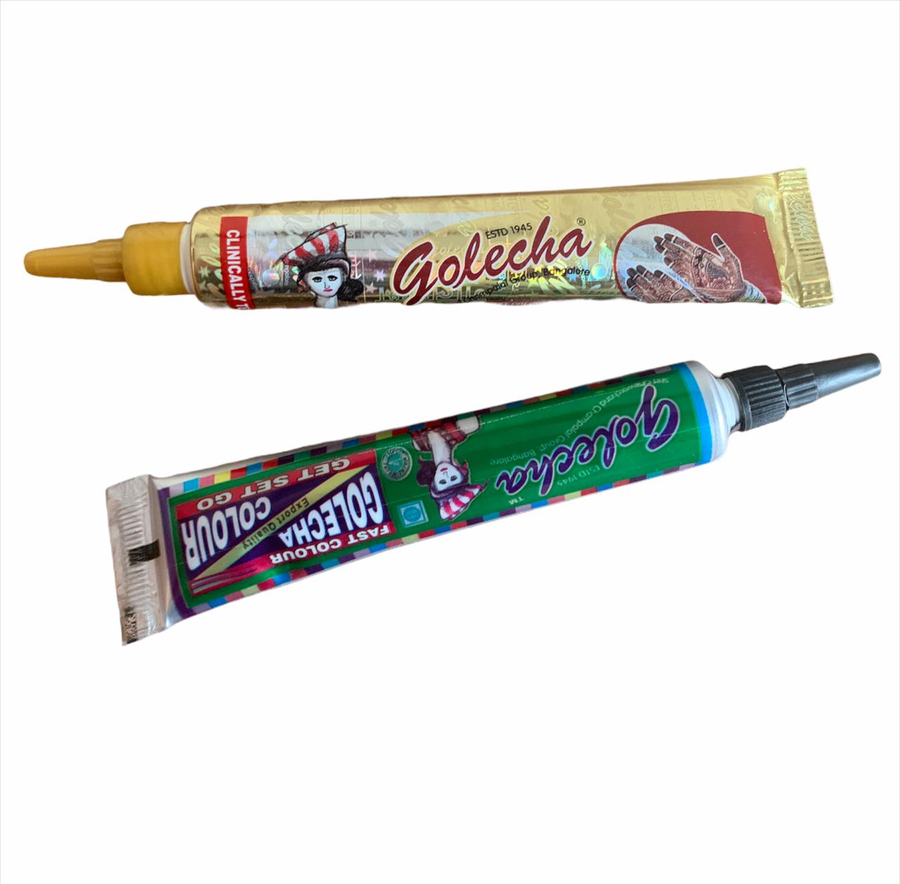 Henna Natural Para Tatuajes Temporales (2 Tubos)