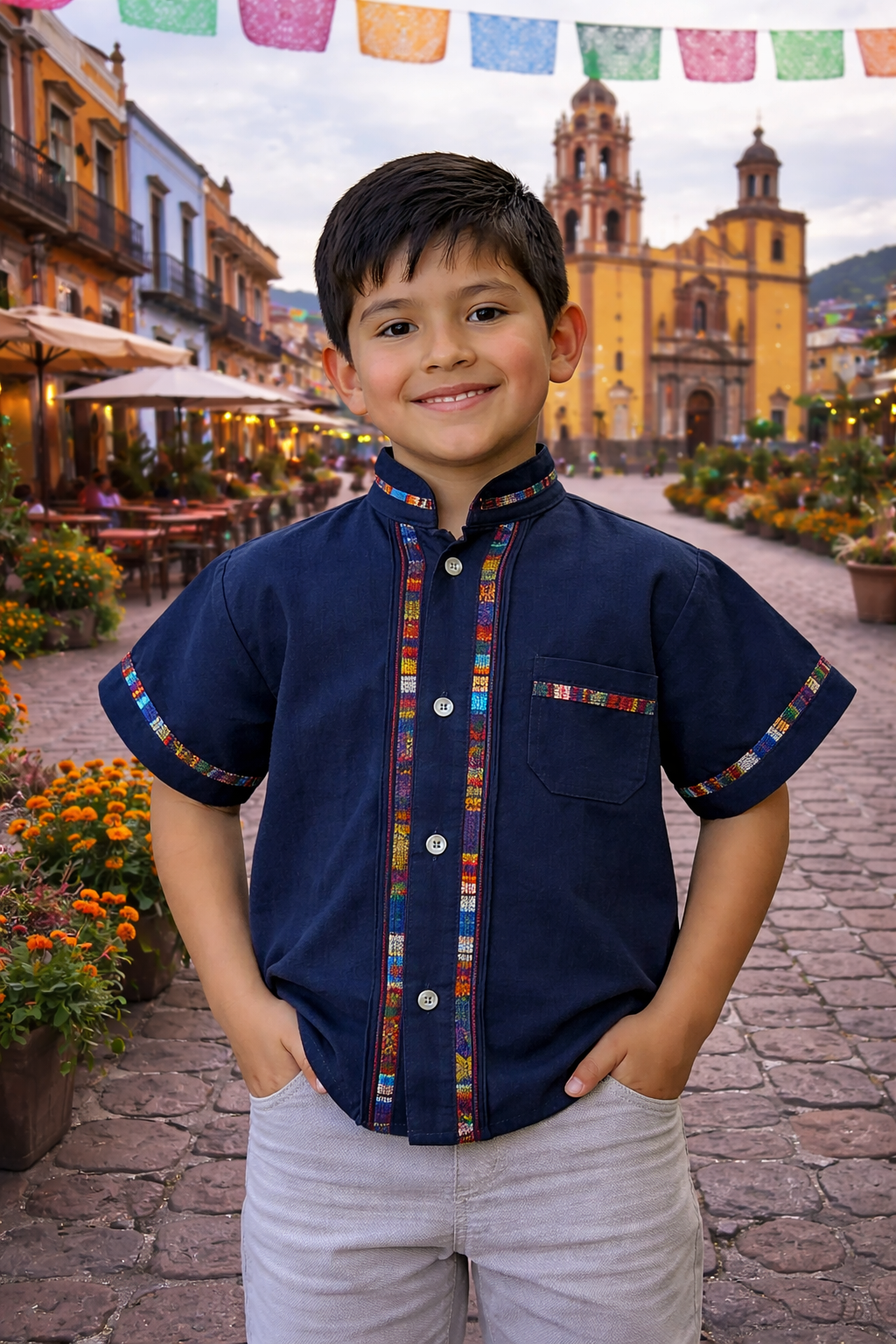 Guayabera Artesanal Para Niño