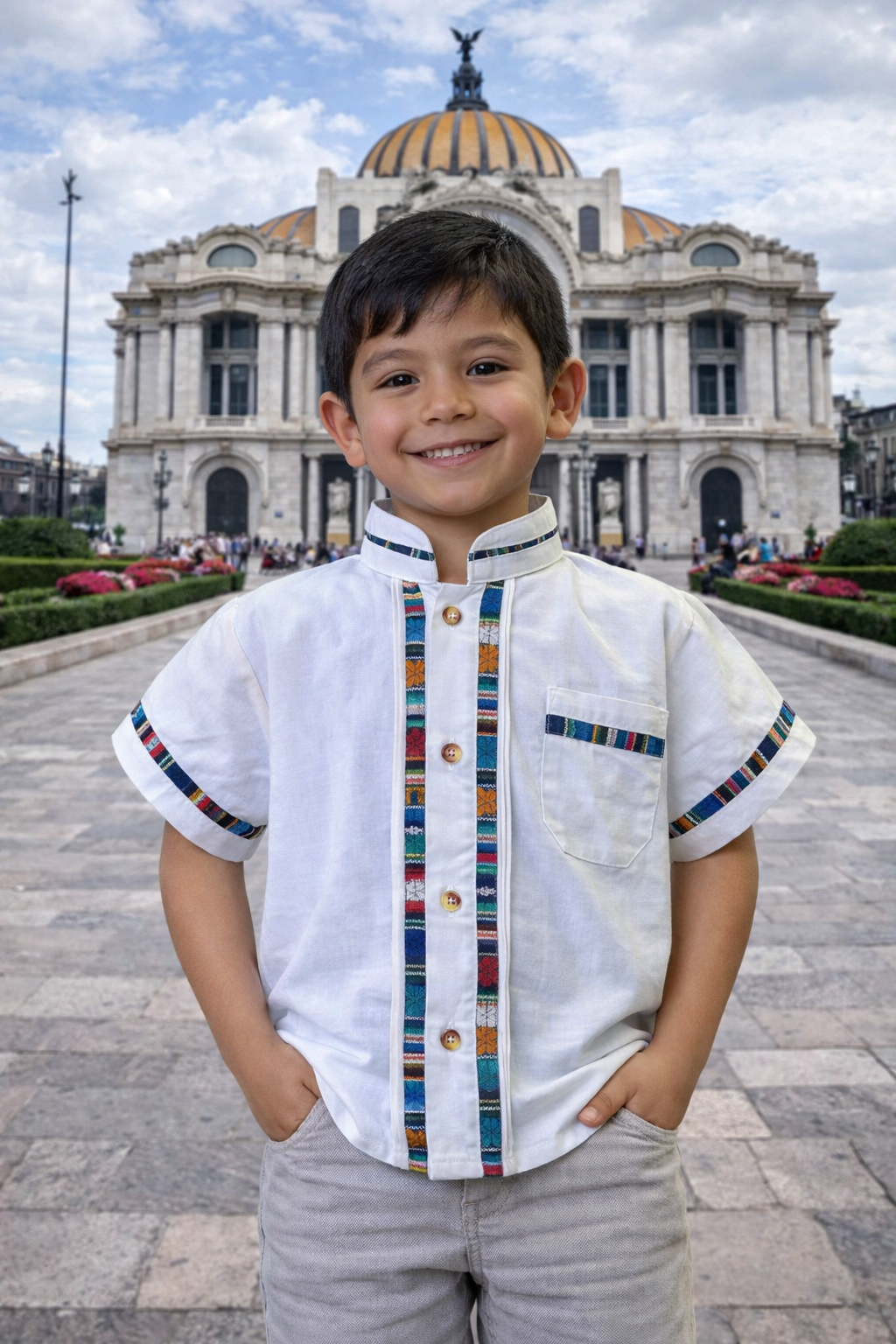 Guayabera Artesanal Para Niño