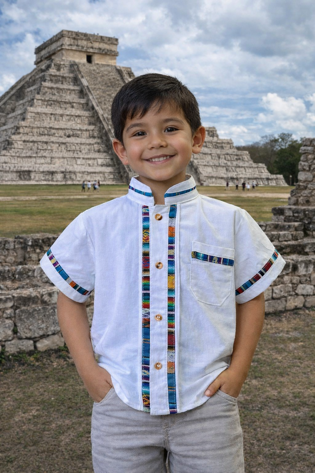 Guayabera Artesanal Para Niño