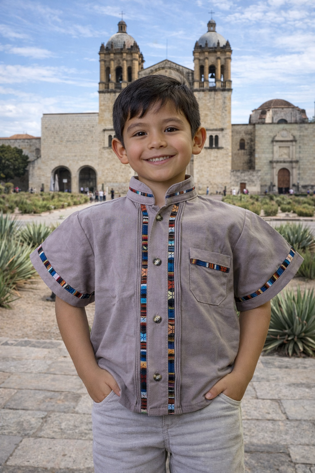 Guayabera Artesanal Para Niño