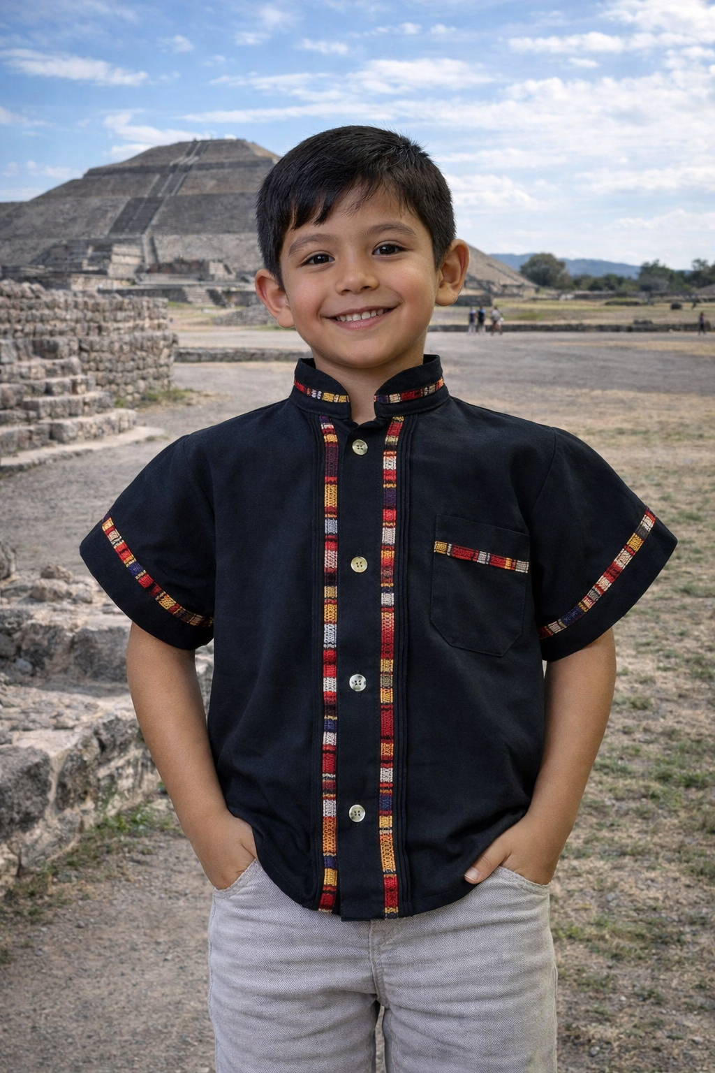 Guayabera Artesanal Para Niño