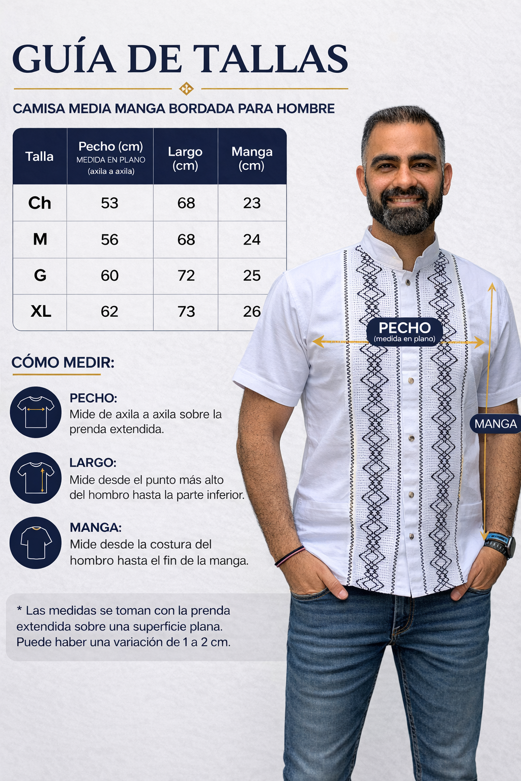 Guayabera Para Caballero