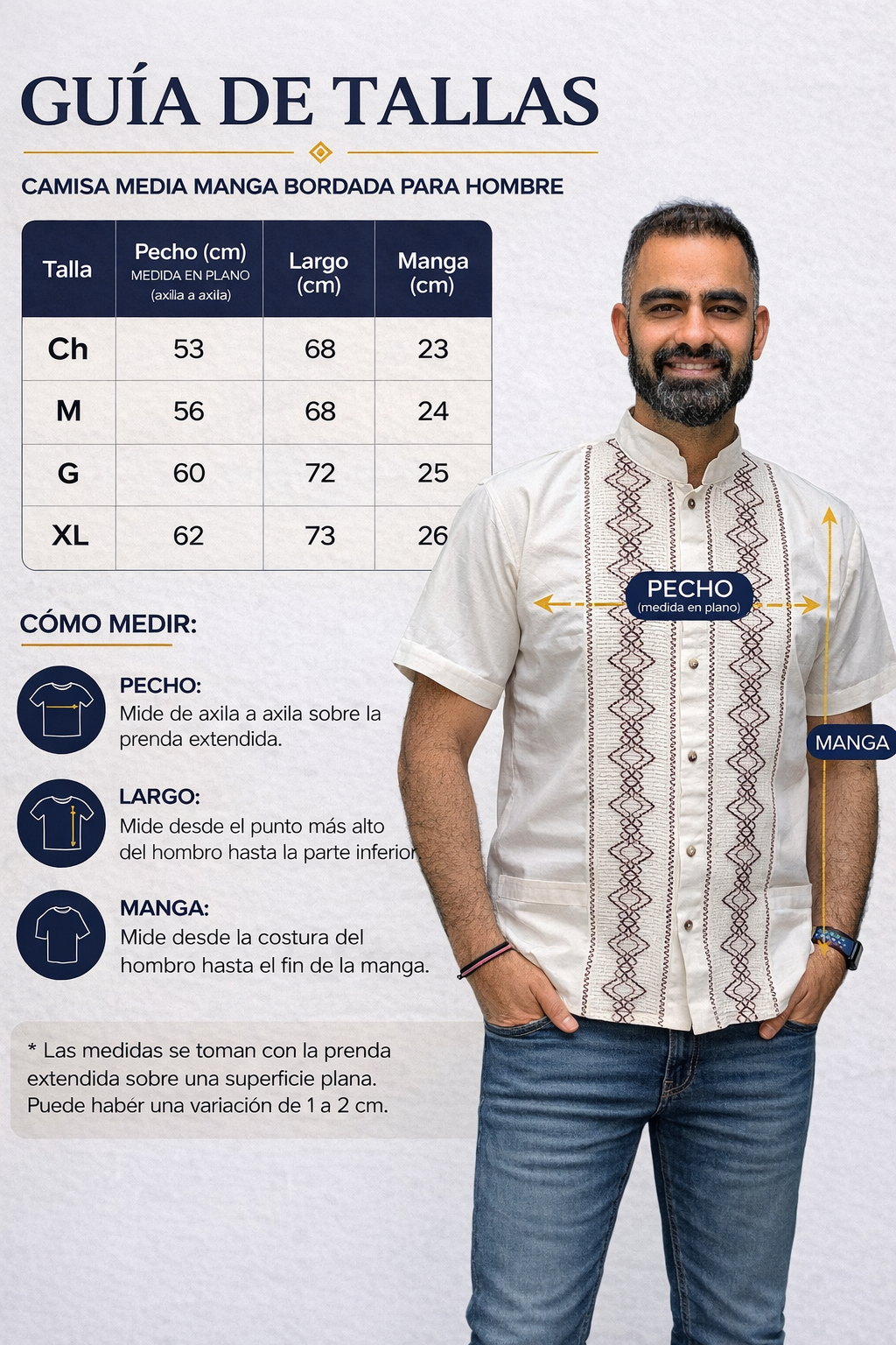 Guayabera Para Caballero