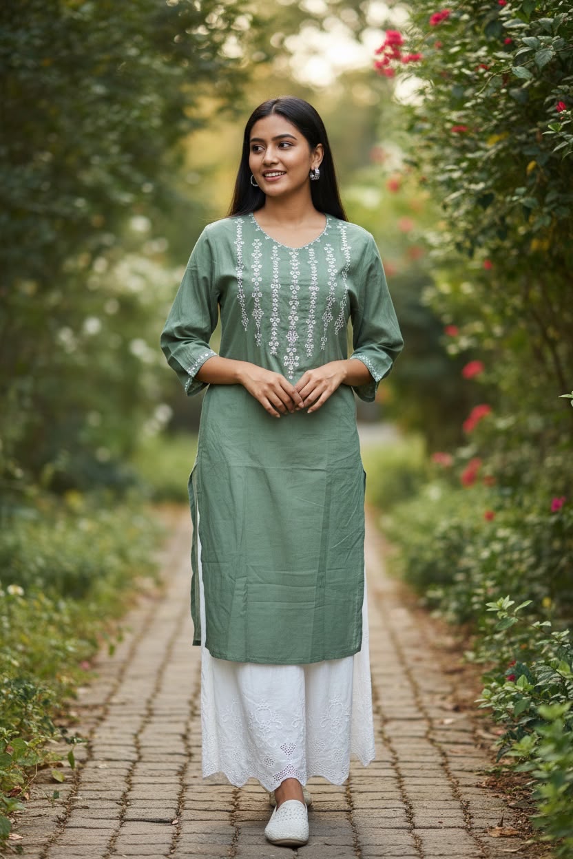 Kurti Hindú Artesanal con Estilo Tradicional y Elegante