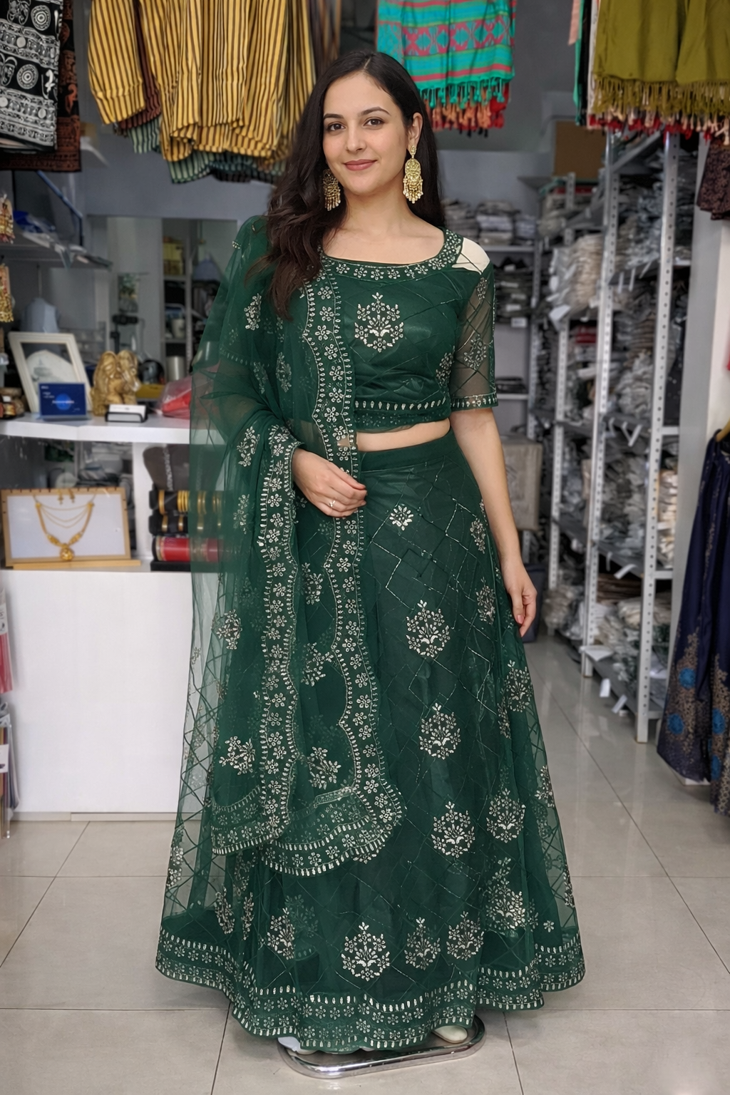 Lehenga Tradicional Hindú